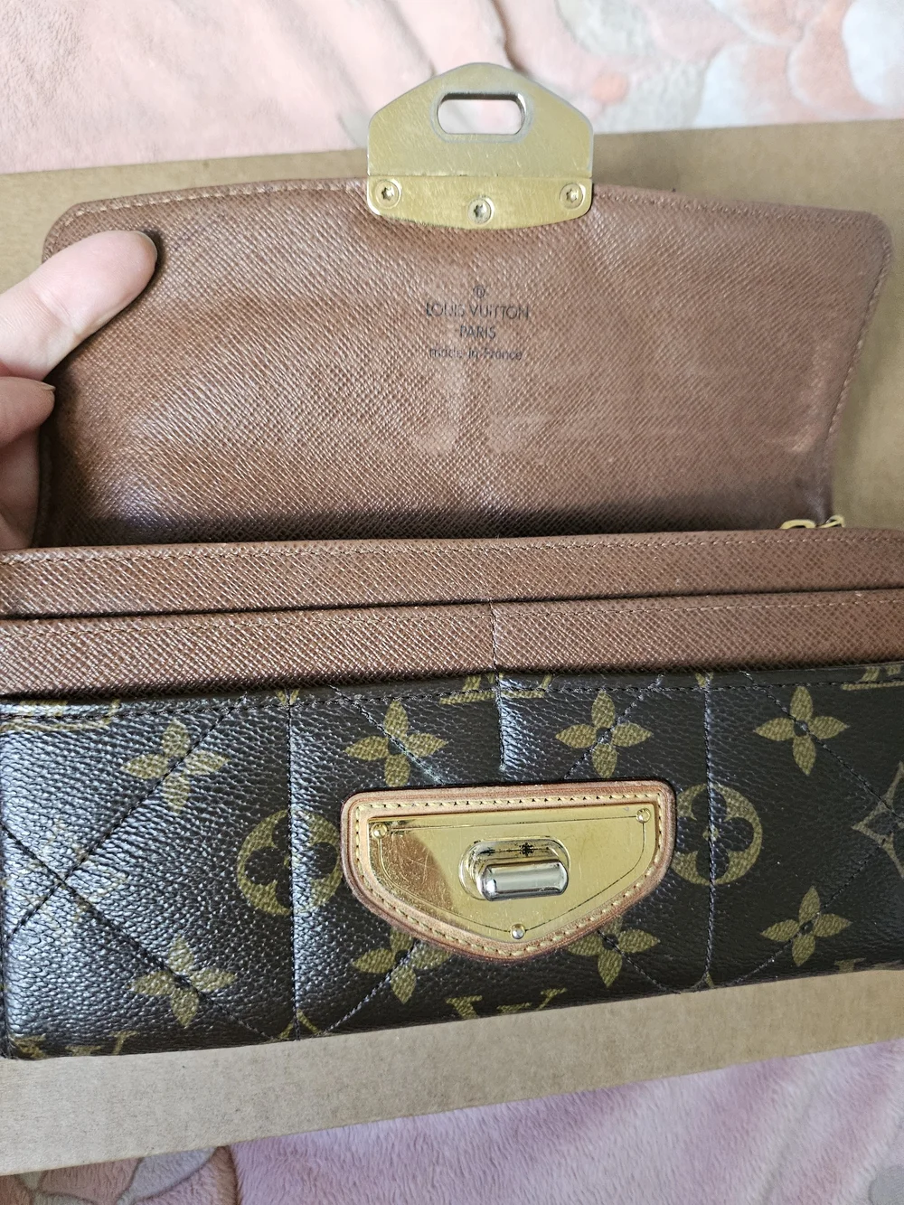 Louis Vuitton Monogram Quilted Clutch Wallet - Brown/Gold
